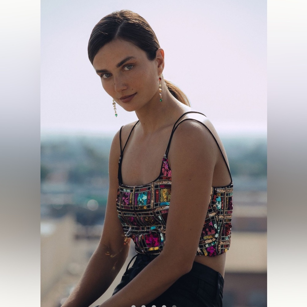 Maeve Sequin Deco Skirt Set (size: US 2/UK 6) NWT - Picture 2 of 5